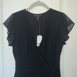 Black wrap mini dress